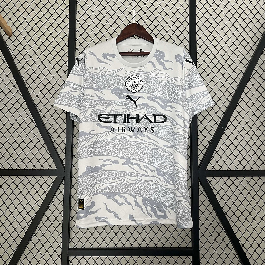 Manchester City Gray Dragon And White 2023/24 Special Jersey
