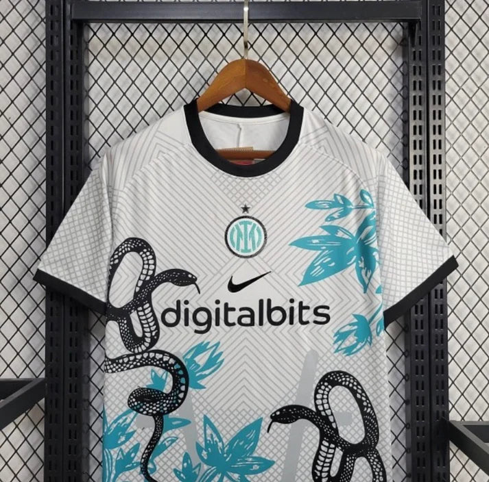 Inter Milan Black Snakes And Blue + White 2024/25 Special Jersey