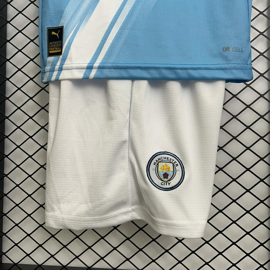 Manchester City 2025/26 Home Kids Kit