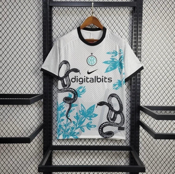 Inter Milan Black Snakes And Blue + White 2024/25 Special Jersey