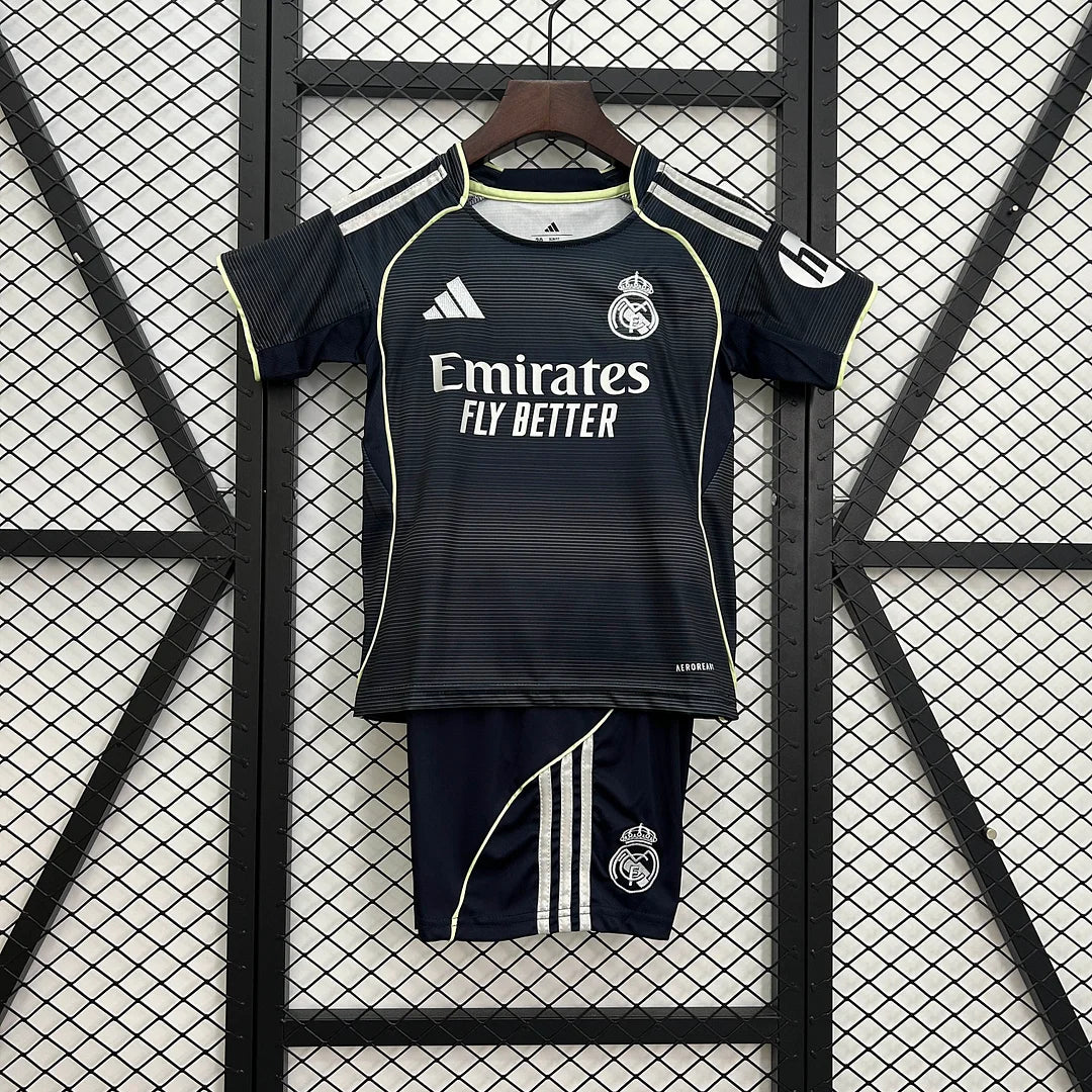 Real Madrid 2025/26 Away Kids Kit