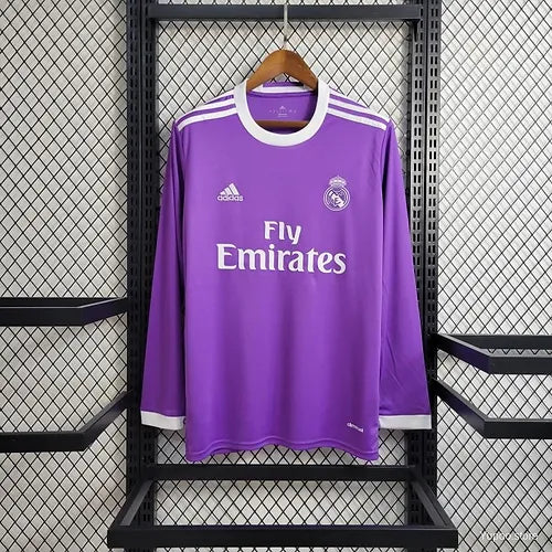 Real Madrid 2016/17 Away Retro Jersey Long Sleeves