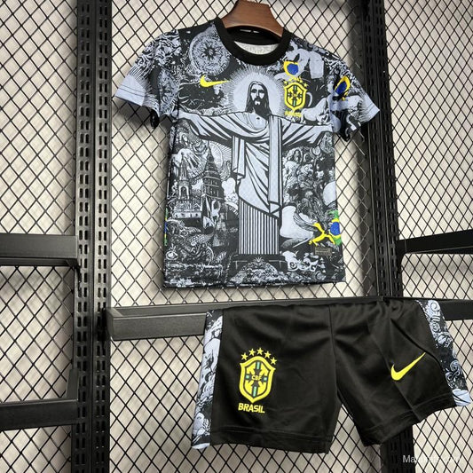 Brazil Jesus Black And Gray 2024 Kids Kit
