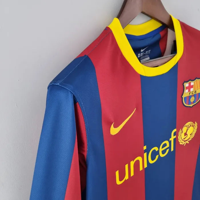 Barcelona 2010/11 Home Retro Jersey Long Sleeves