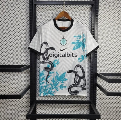 Inter Milan Black Snakes And Blue + White 2024/25 Special Jersey