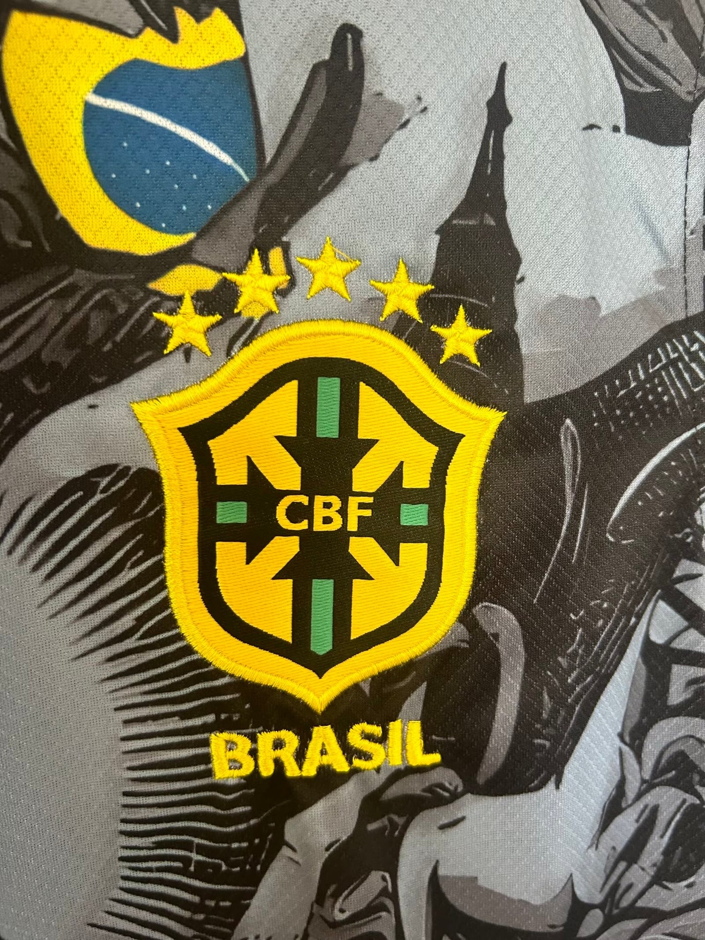 Brazil Jesus Black And Gray 2024 Special Jersey