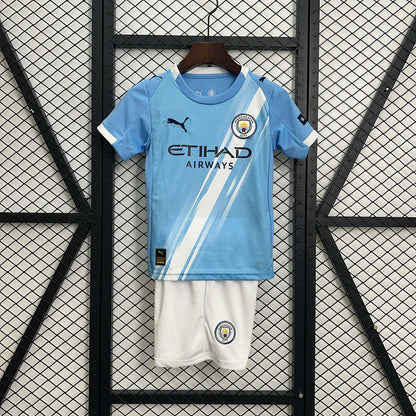 Manchester City 2025/26 Home Kids Kit