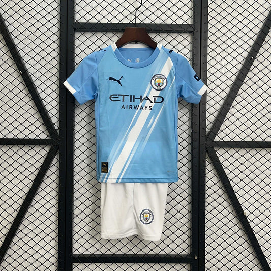 Manchester City 2025/26 Home Kids Kit