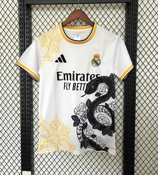 Real Madrid Black Snake And Gold 2025/26 Special Jersey