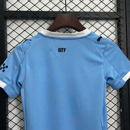 Manchester City 2025/26 Home Kids Kit