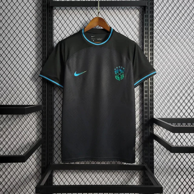 Brazil Black And Blue + Green 2022 Special Jersey