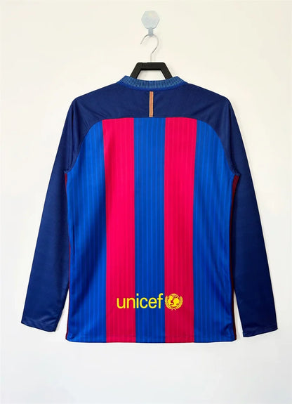 Barcelona 2016/17 Home Retro Jersey Long Sleeves